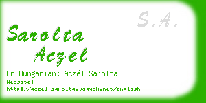 sarolta aczel business card